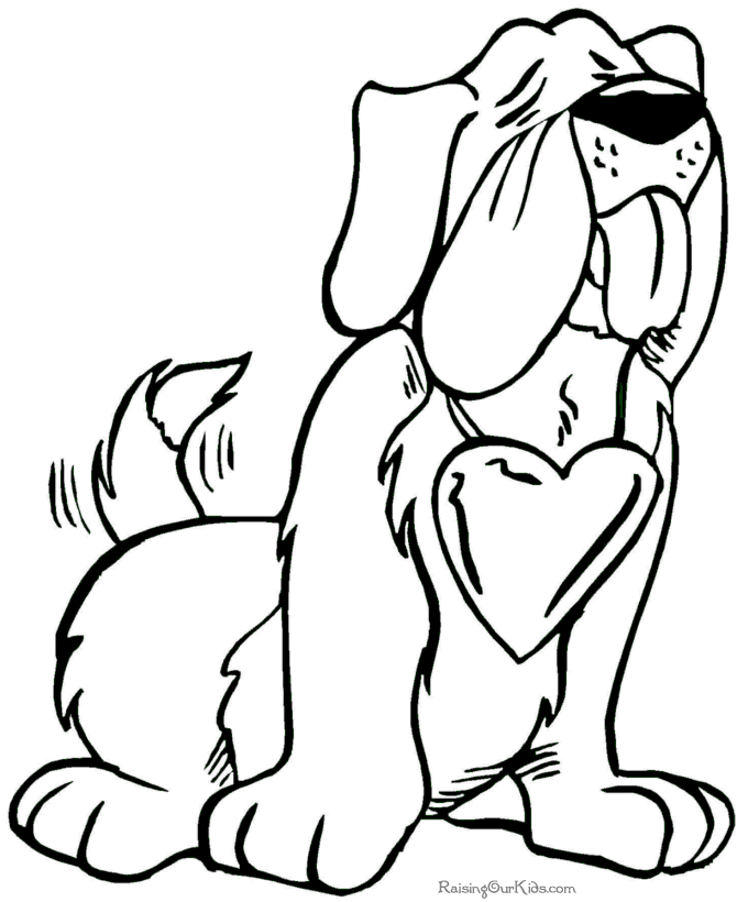 Preschool Valentine coloring pages for kid