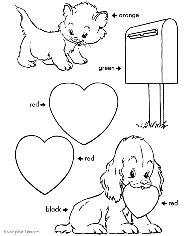 printable valentine coloring pages