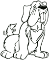 Valentine coloring page for kid