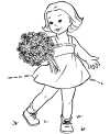 Preschool Valentine coloring book page