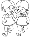 Valentine coloring page for child