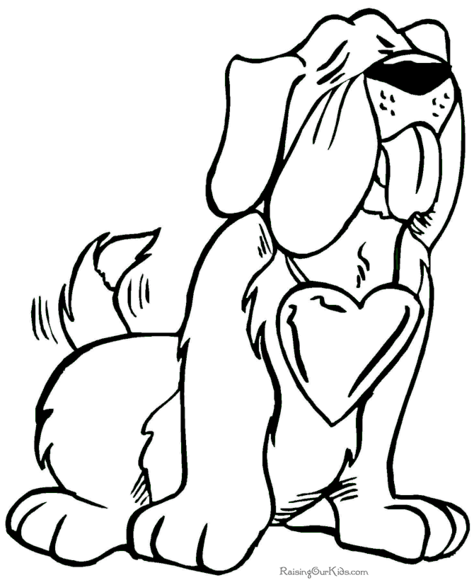 Valentine Day coloring picture