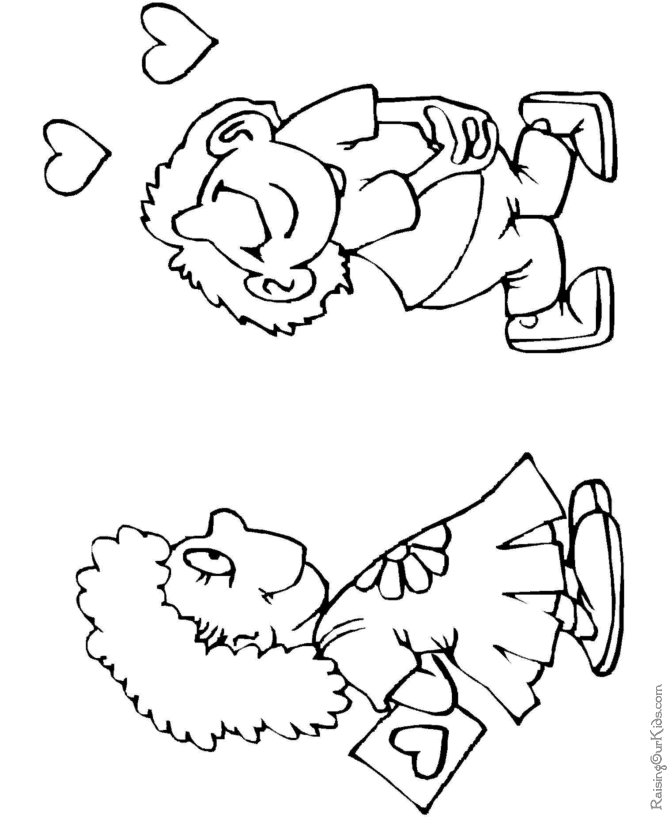 Valentine picture to color