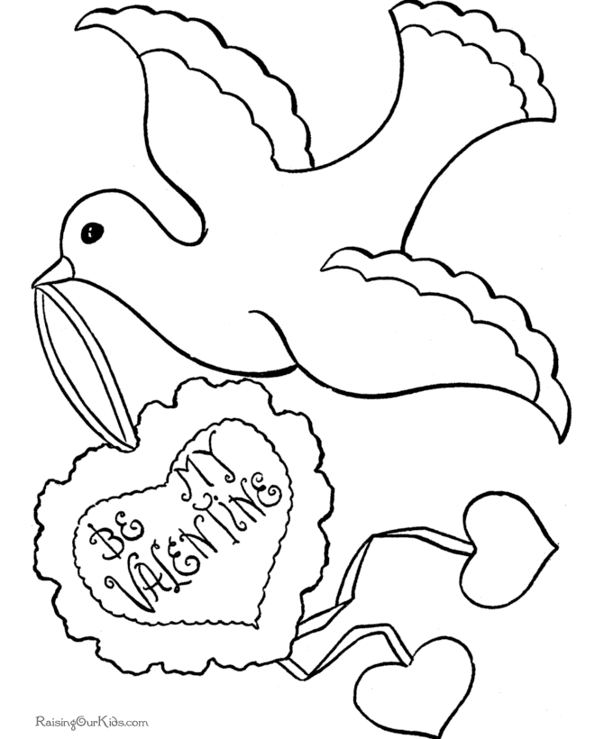 Valentine picture to color