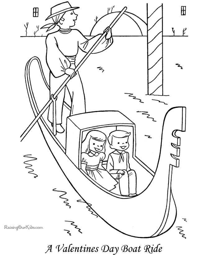 Valentine coloring picture for kid