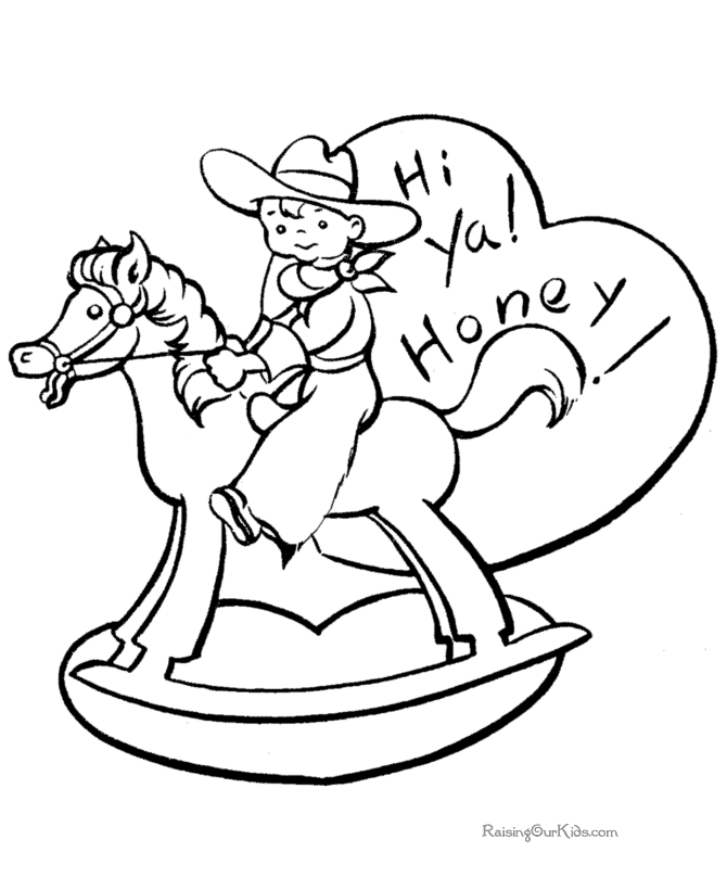 Printable Valentine coloring picture