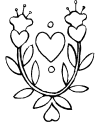Free Valentine coloring picture