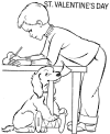 Valentine picture to print and color
