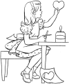 Printable Valentine coloring pictures