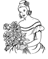 Valentine roses picture to color