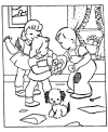 Valentine colouring picture