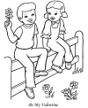 Valentine Day coloring picture