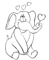 Printable Valentine coloring picture