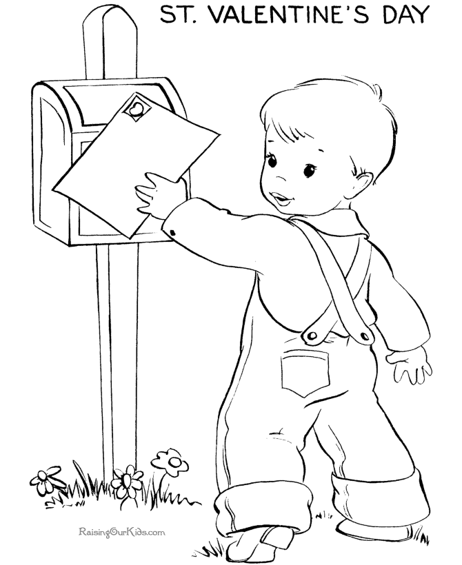 Valentine coloring sheets