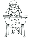 Child Valentine Day coloring sheets