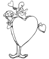 Funny Valentine coloring sheets