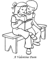 Printable Valentine coloring sheets